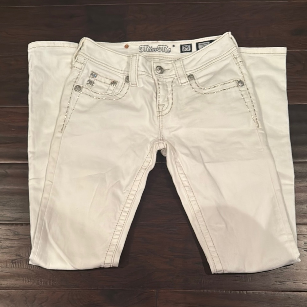 Miss Me Women's White Skinny Jeans